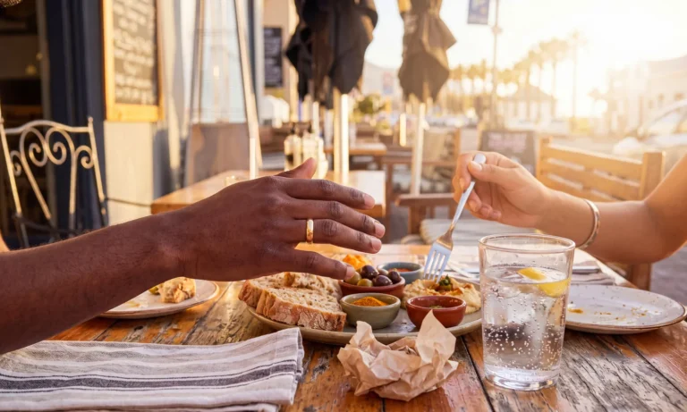 Restaurant table with small plates, reflecting changing dining habits linked to weight loss medication